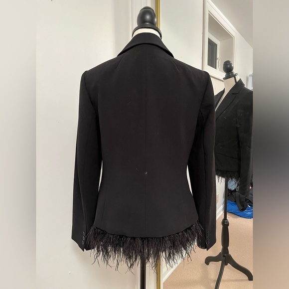 Trina Turk Women's Rikka Feather Trimmed Blazer - Picture 8 of 9